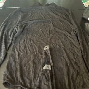 black mock neck long sleeve bodysuit